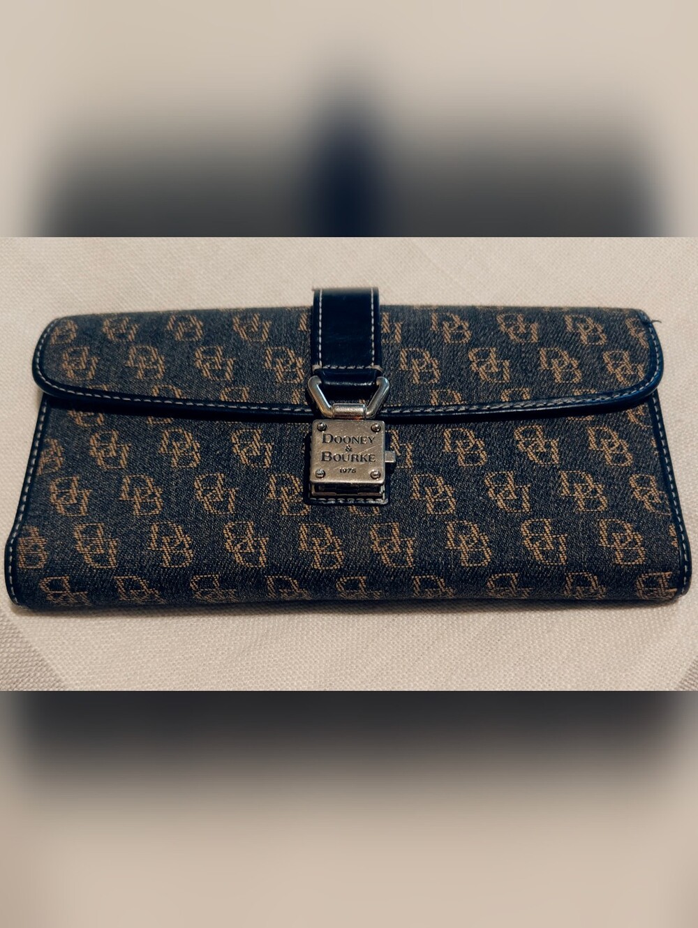 Dooney & Bourke Brown Monogram Continental Wallet